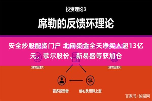 安全炒股配资门户 北向资金全天净买入超13亿元，歌尔股份、新易盛等获加仓