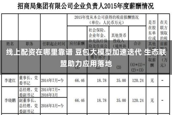 线上配资在哪里靠谱 豆包大模型加速迭代 生态联盟助力应用落地