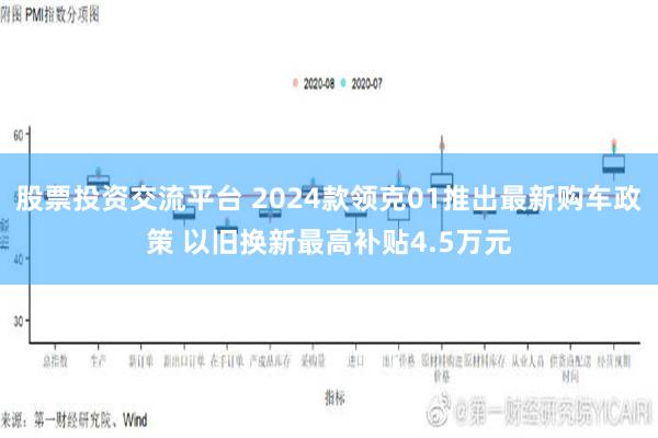 股票投资交流平台 2024款领克01推出最新购车政策 以旧换新最高补贴4.5万元