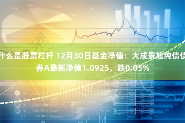 什么是股票杠杆 12月30日基金净值：大成景旭纯债债券A最新净值1.0925，跌0.05%